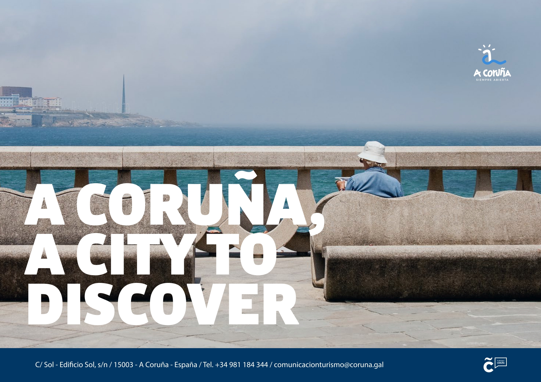 Portada do folleto A Coruña, A City to Discover