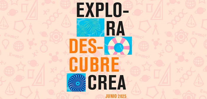 portada do folleto da axenda de xuño: Explora, Descubre, Crea